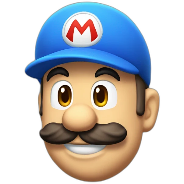 Un emoticon del personaje de Nintendo llamado Mario saludando con su gorra emoji