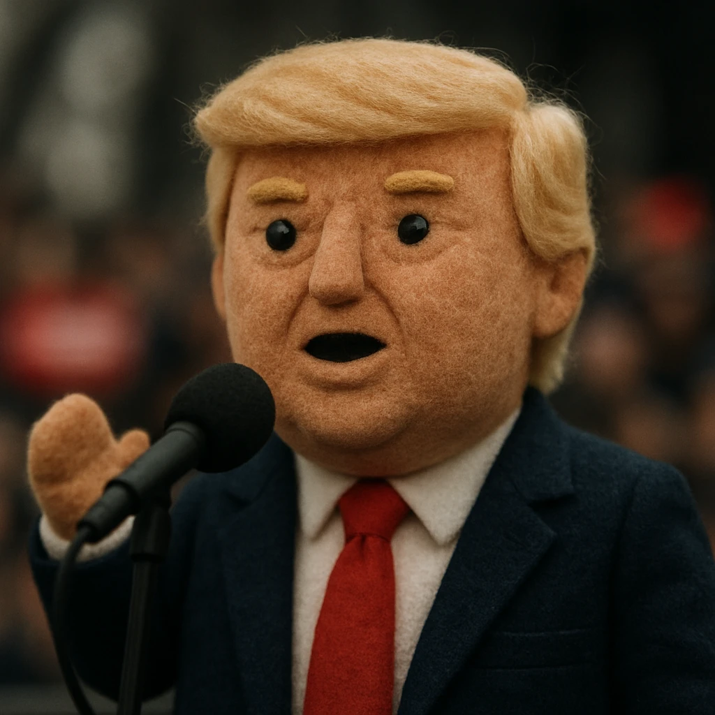 Donald Trump speaking at a rally emoji