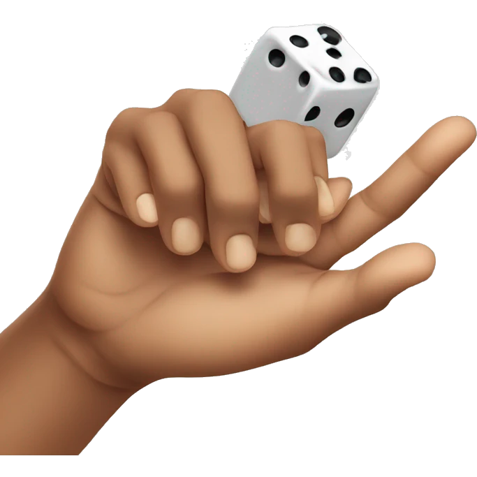 hand tossing dice emoji