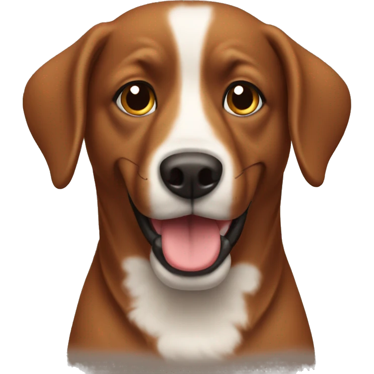 Christmas brown dog emoji