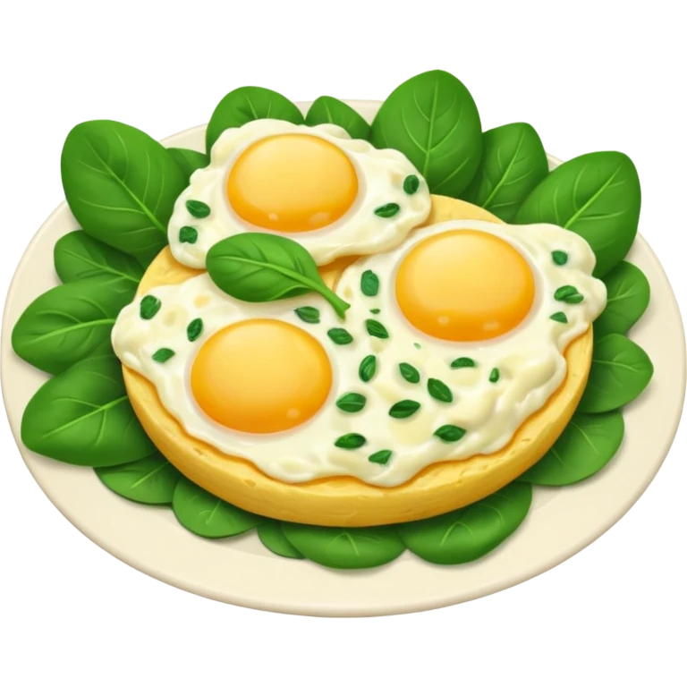 Uova strapazzate con spinaci emoji