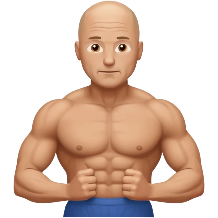 gym daddy middle age with no hair emoji