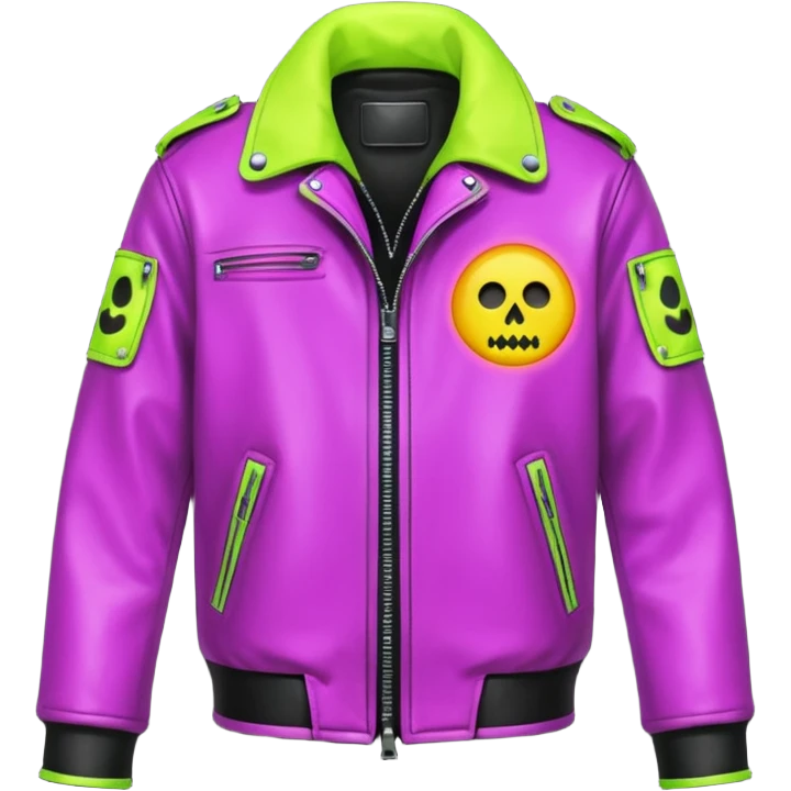 neon color Russian underground fashion jacket emoji