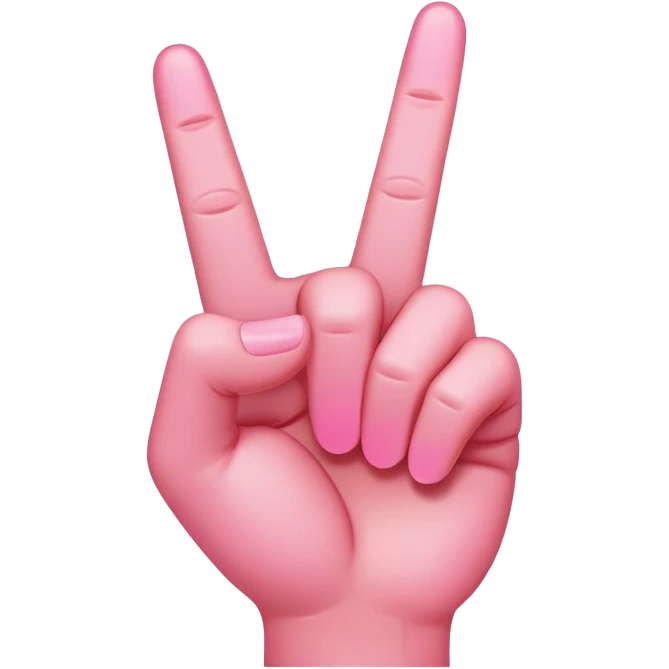 Pink middle finger emoji