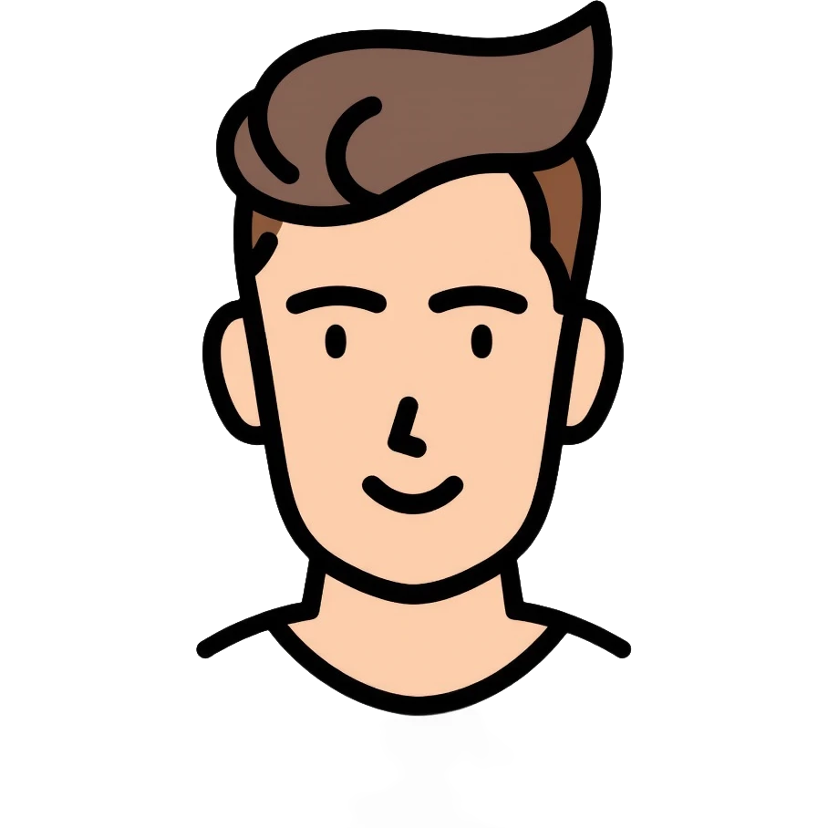 young man face, modern haircut emoji