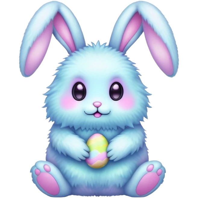 alien kawaii easter bunny  emoji