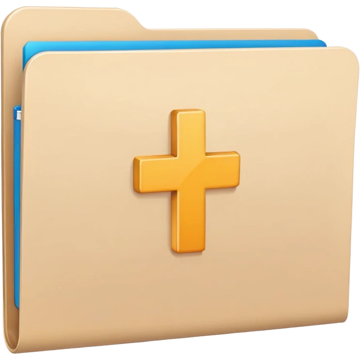 document folder with a plus sign on the cover, representing an additional or other category emoji