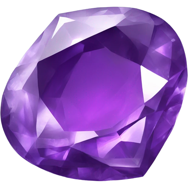 Amethyst gemstone with a shine and shimmer emoji