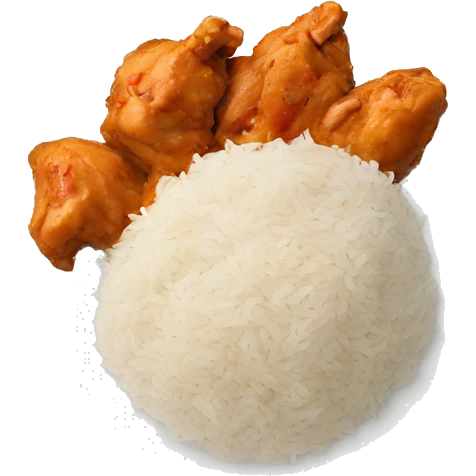 plate of rice and butter chicken  emoji