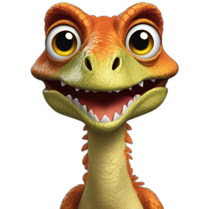 Velociraptor muppet style emoji