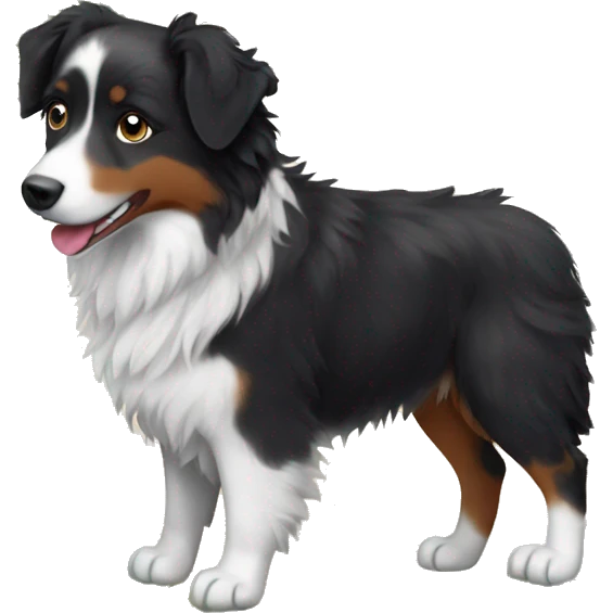 Plant garland Small black australian shepherd dog emoji