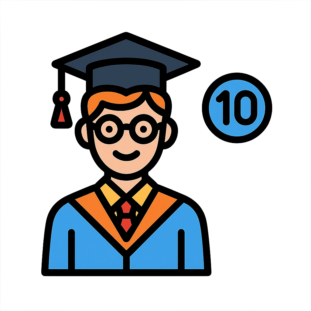 A graduated student of pedagogical college after 10 years emoji