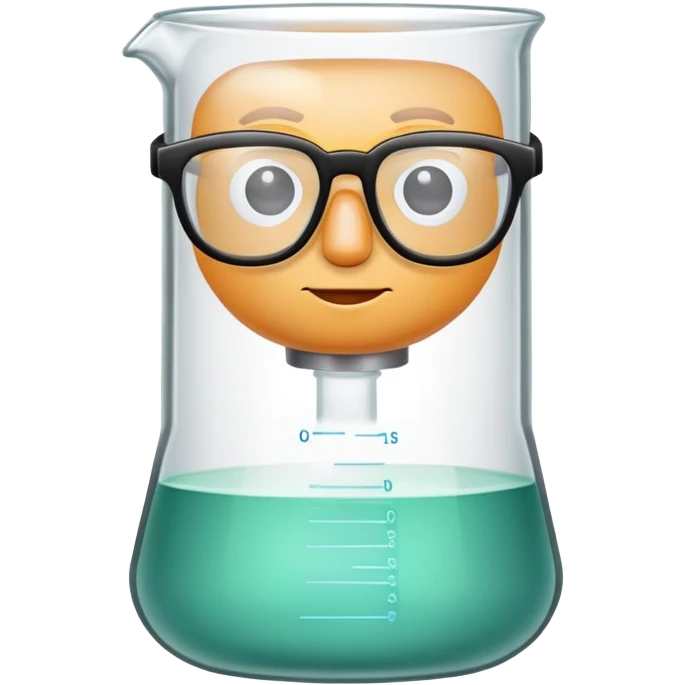 make me a beaker wearing glasses emoji