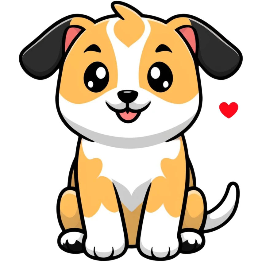 puppy in love emoji
