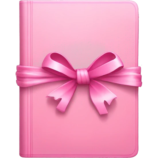 pink book tied up with a ballerina pink coloredbow emoji