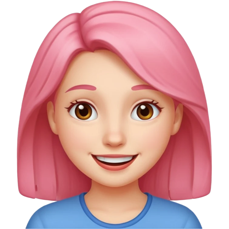 a girl genuinely feeling happy emoji