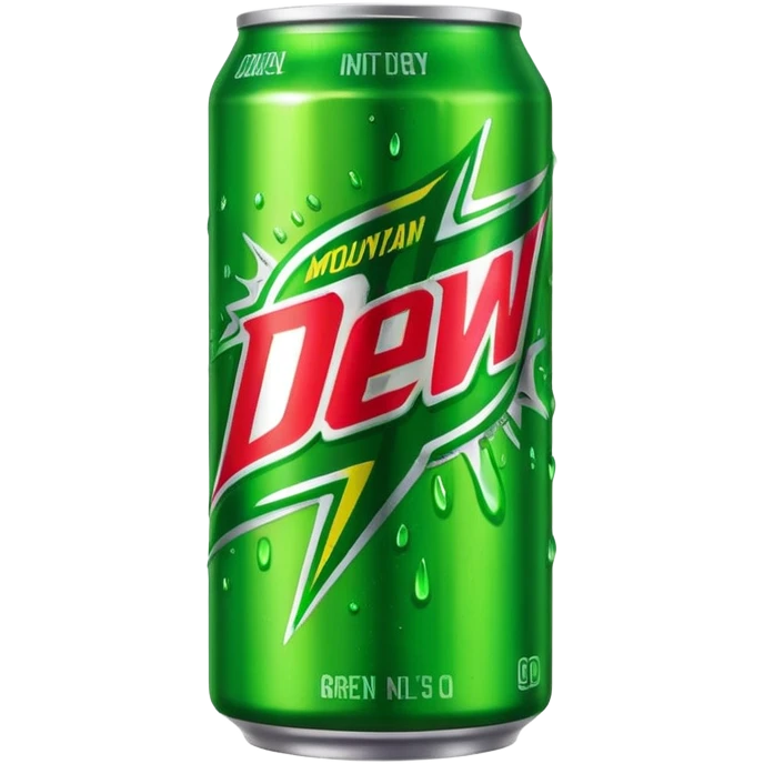 Draw a Mountain Dew can with green label & bold neon logo. emoji