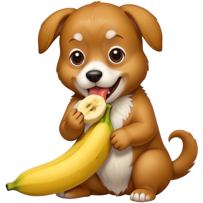 dog eating banana emoji