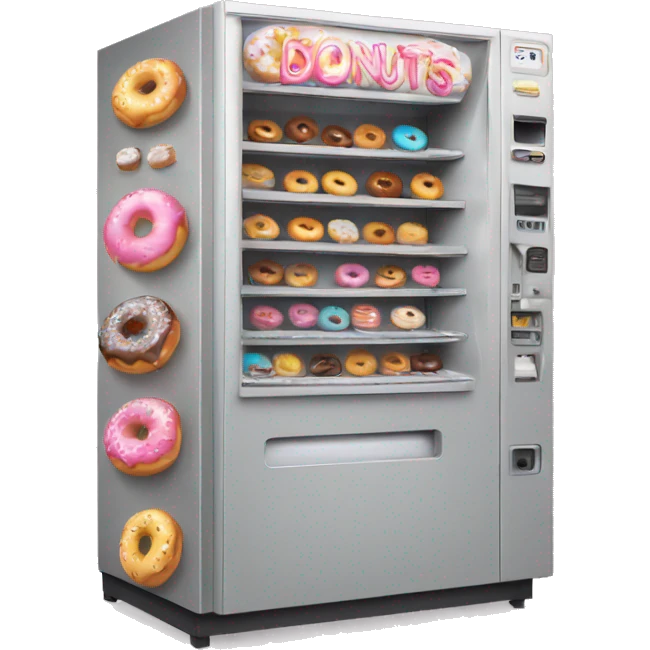 vending machine with donuts emoji