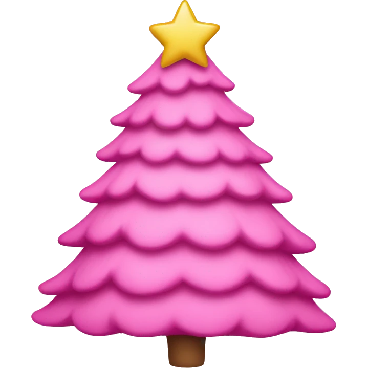 Pink Christmas tree emoji