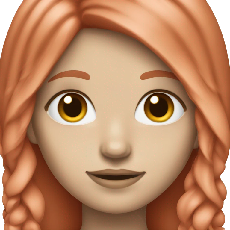 White girl with long cherry red hair  emoji