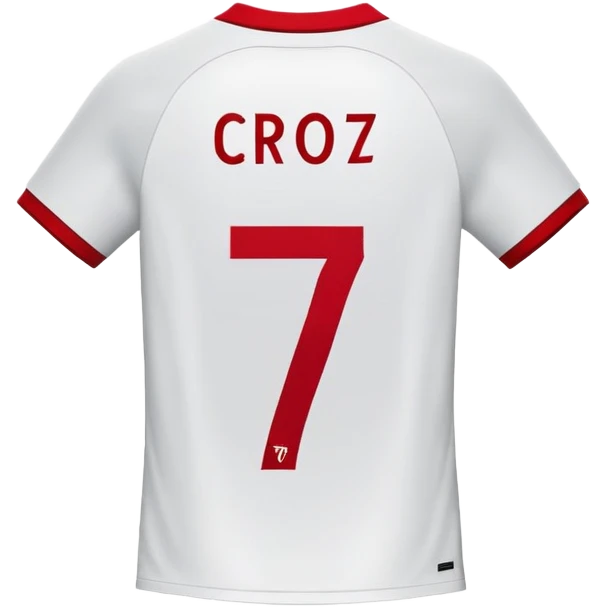 soccer jersey with number 7 and CR7 text emoji