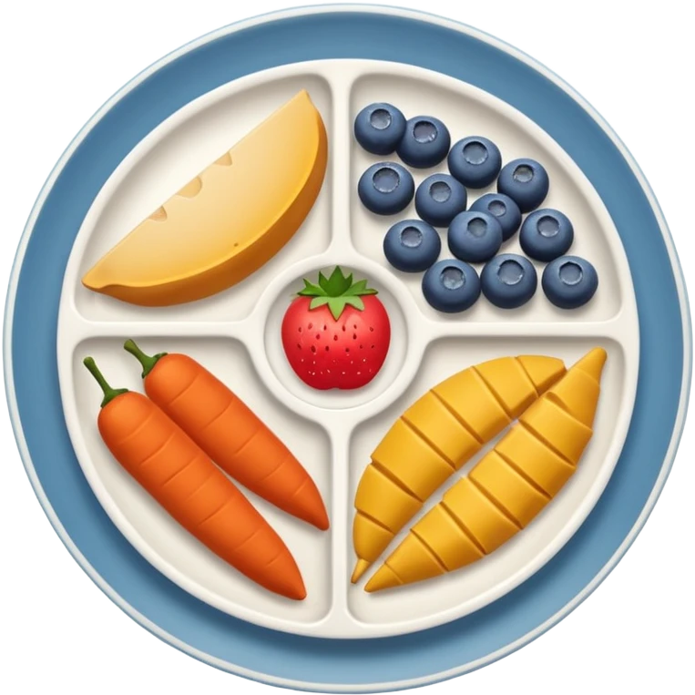 plate divided into food sections emoji