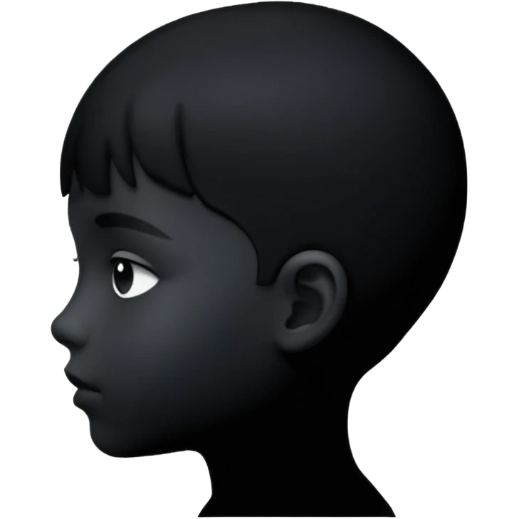 silhouette of a child inside a larger head silhouette emoji