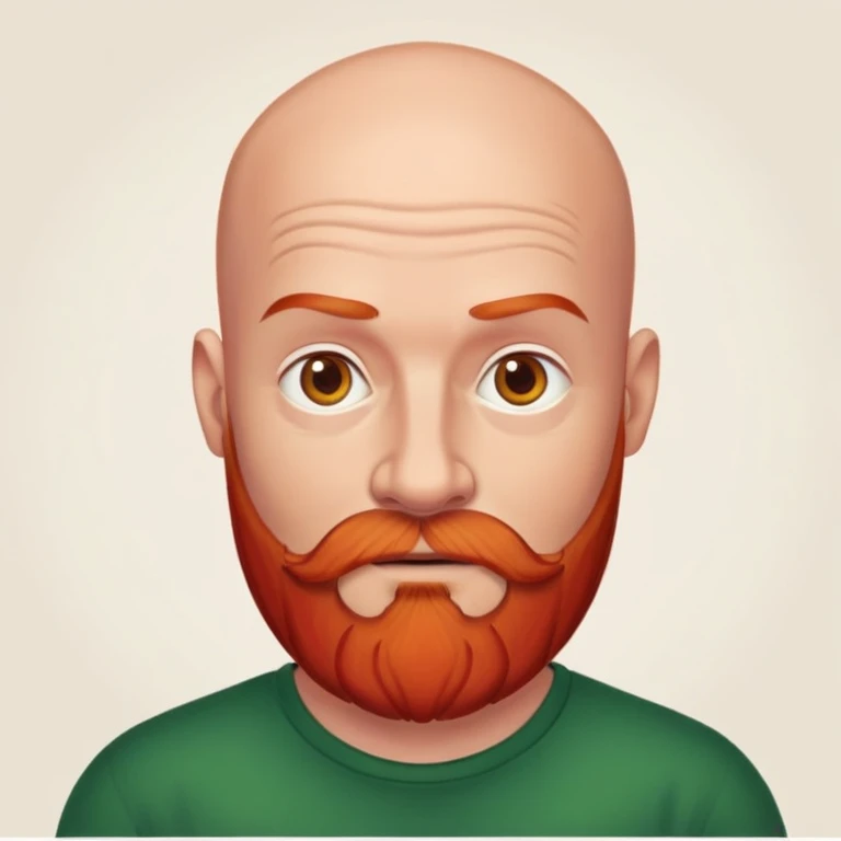 Bald 45year old Irish man with red beard  emoji