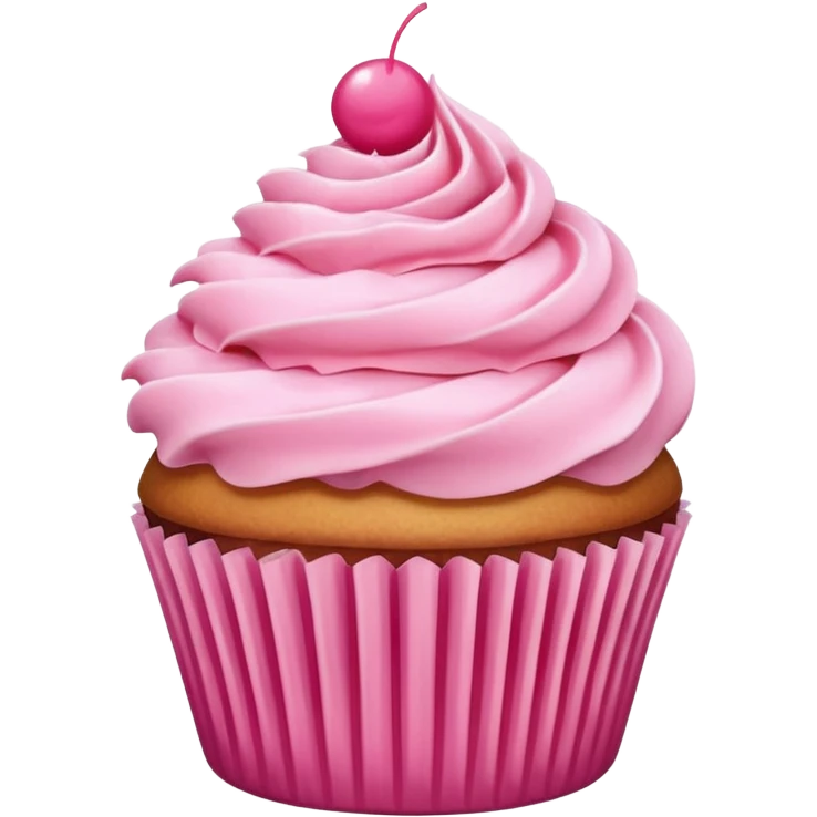 Cupcake with pink icing emoji