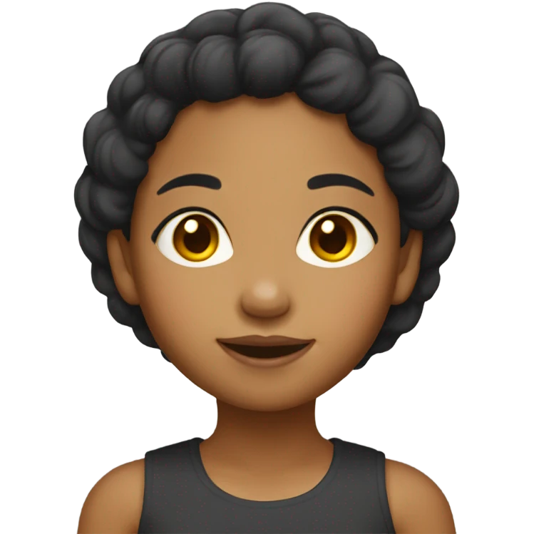 Blasian girl emoji
