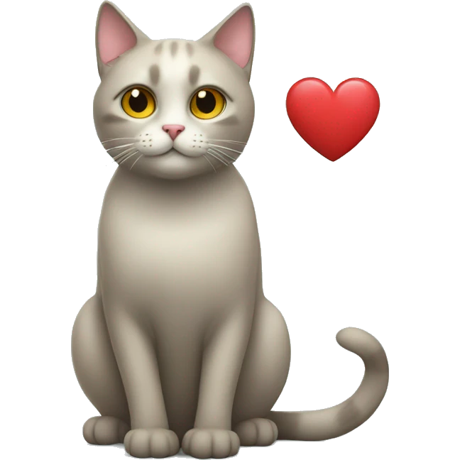 Cat and heart emoji