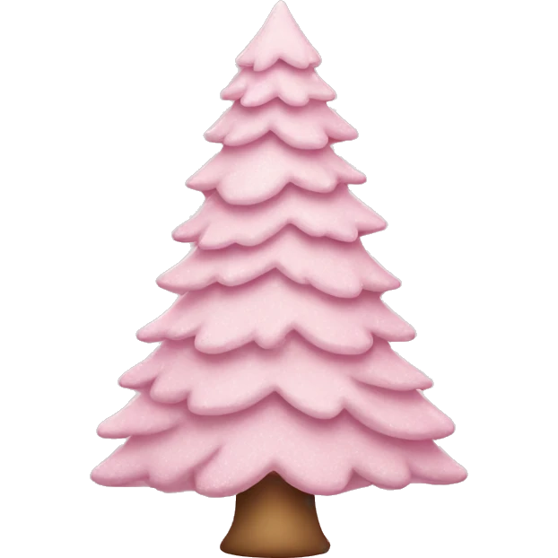 pastel pink christmas tree emoji