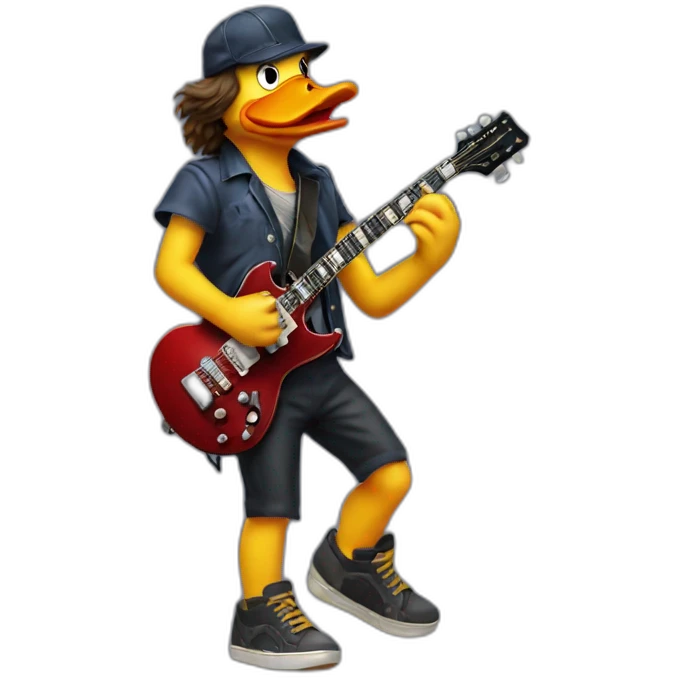 Acdc Angus Young duck walk emoji