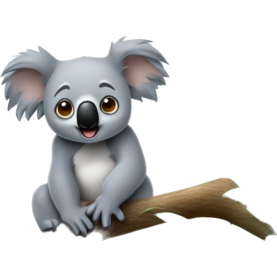 Un koala que camina de la mano de un oso panda mientras comen un helado y tienen una expresión contenta, están debajo de un árbol mientras llueve ￼ emoji