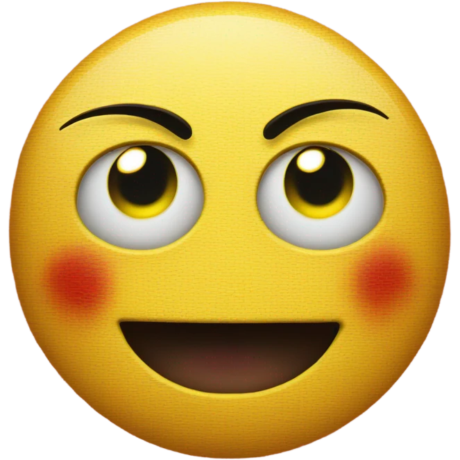 Smiley face with conjunctivitis  emoji