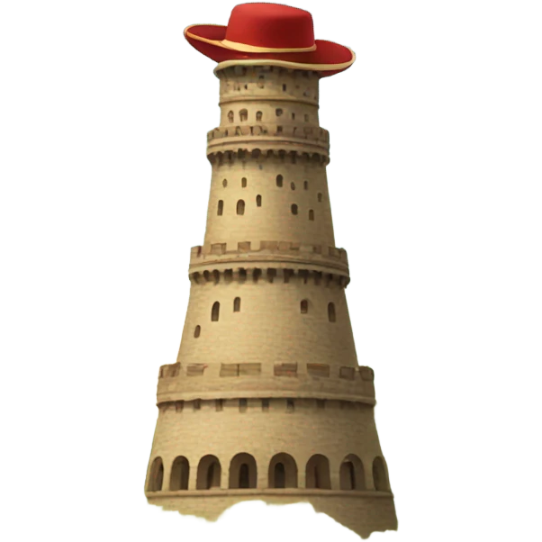 hat on tower emoji