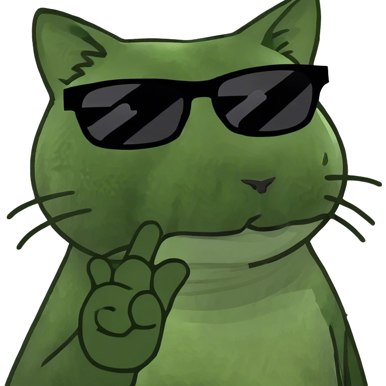 Cat with sunglasses emoji
