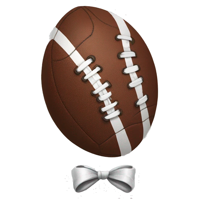football with a bow emoji