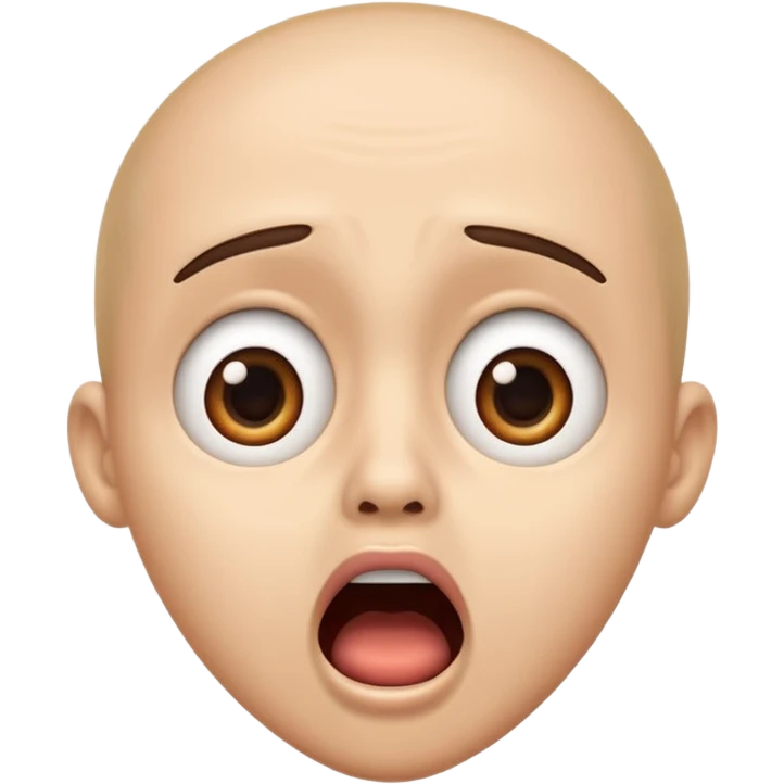 shocked face with exaggerated open mouth, jaw dropping emoji