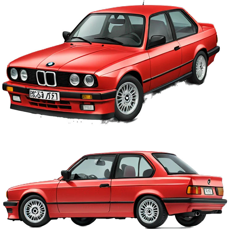 red 1991 bmw e30 318is emoji