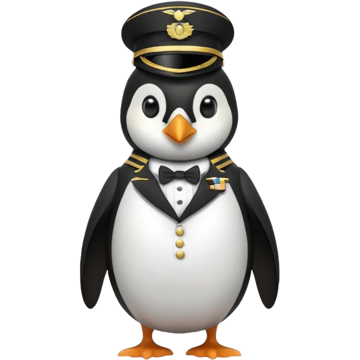 penguin soldier with a monacle emoji