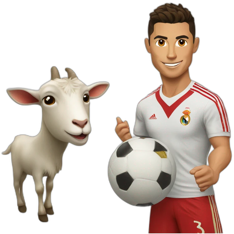 Cristiano Ronaldo and à goat emoji
