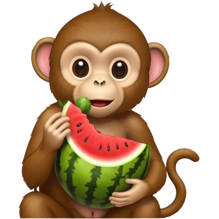 Monkey eating a watermelon emoji