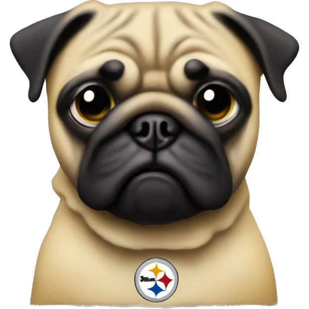 Pittsburgh Steelers pug emoji