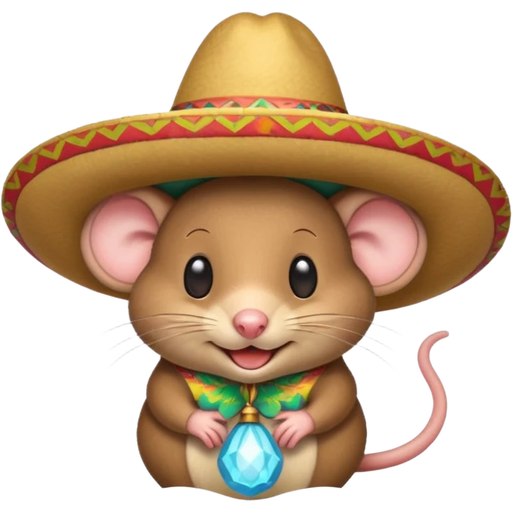 Mauseloch mit sombrero emoji