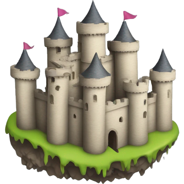 collapsing castle made of bircks emoji