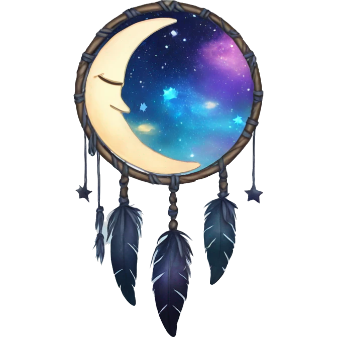 moon-and-stars-galaxy-dreamcatcher emoji