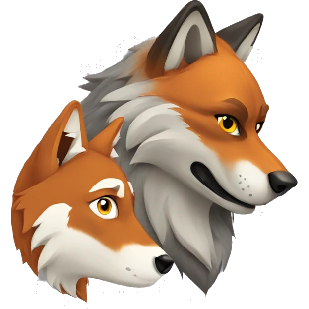 Wolf and fox emoji