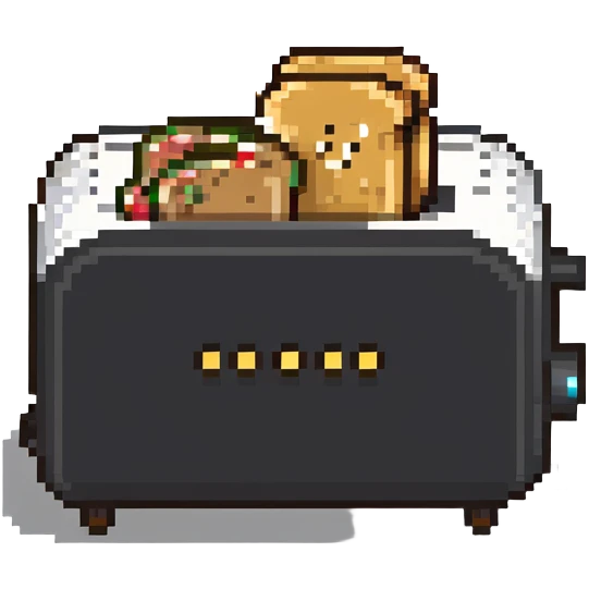 Toaster with bread emoji